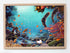 raw oak wood framed batfish original painting wall art print